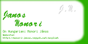 janos monori business card