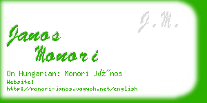 janos monori business card